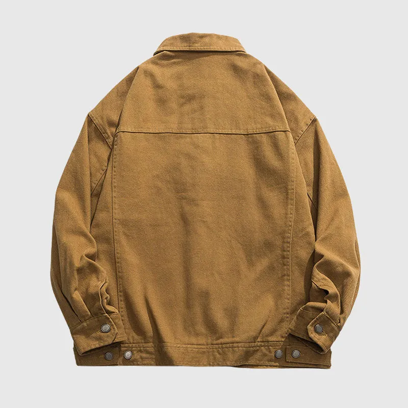 Vintage Solid Cargo Jacket