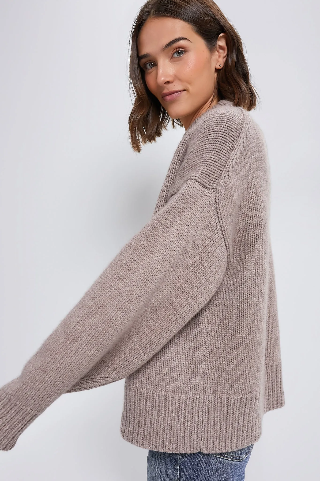 Wheat Genevieve Cashmere Blend Crewneck Sweater