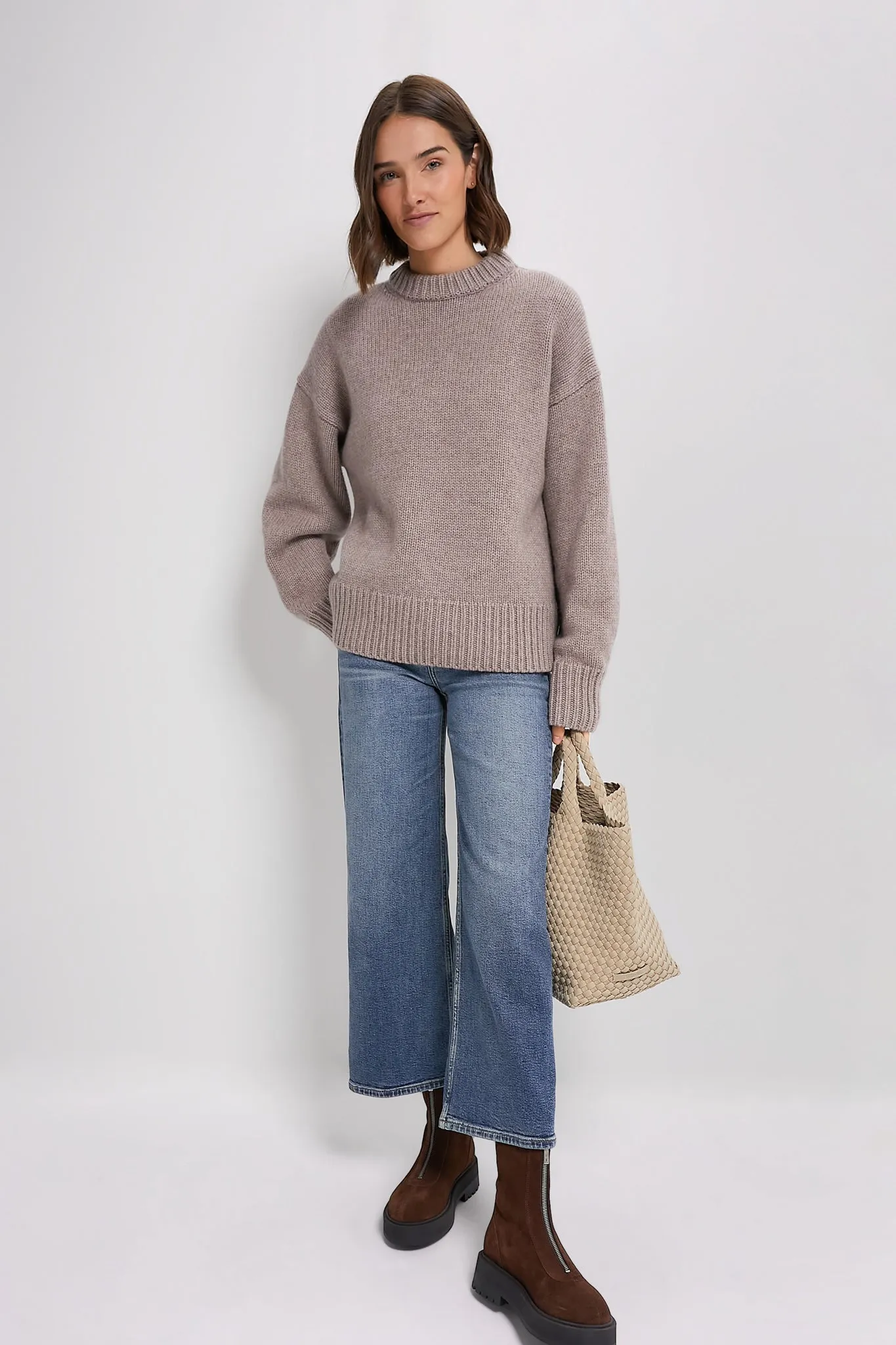 Wheat Genevieve Cashmere Blend Crewneck Sweater