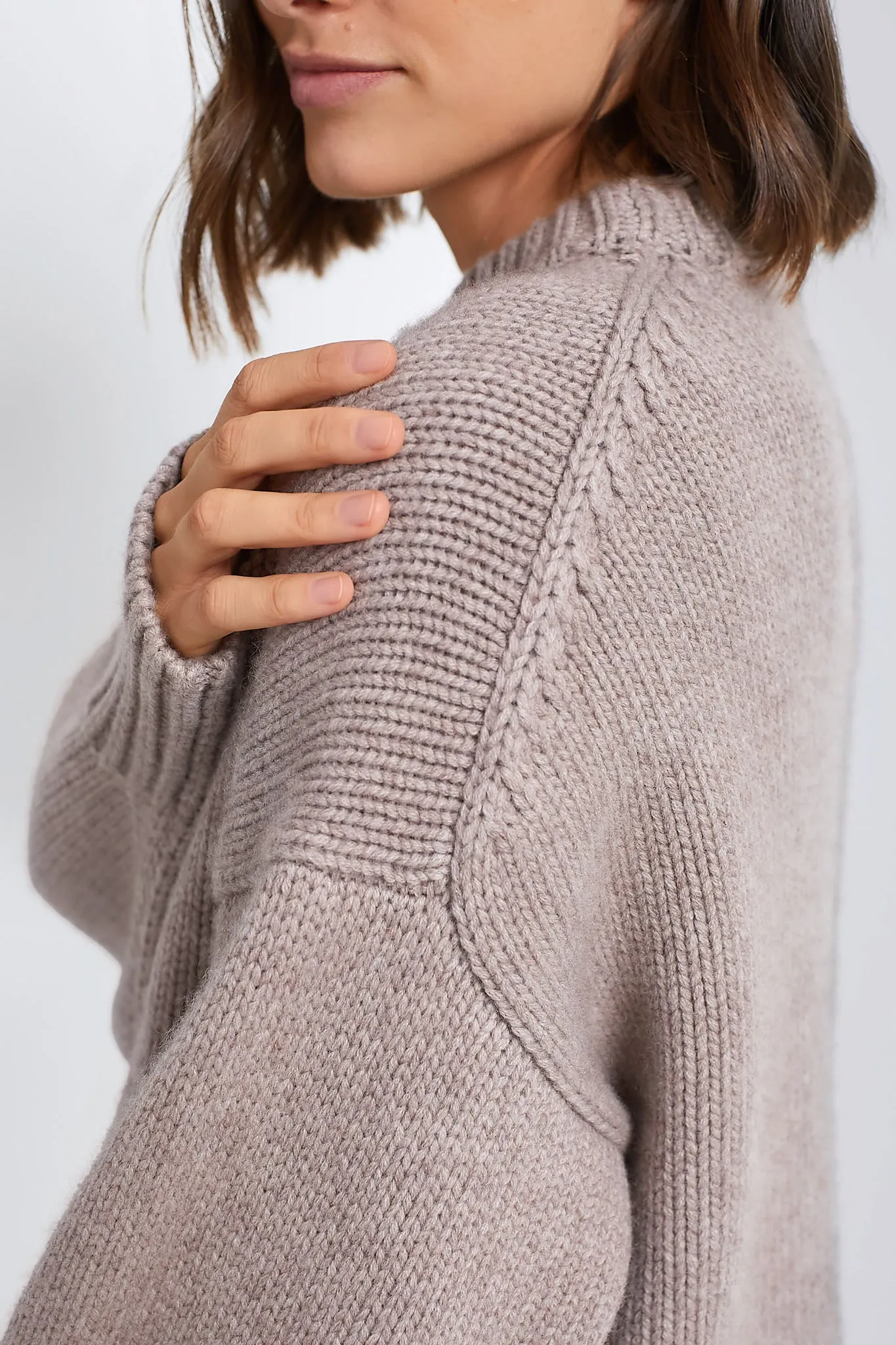 Wheat Genevieve Cashmere Blend Crewneck Sweater