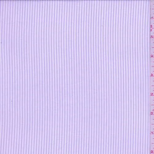 White/Lavender Stripe Shirting Fabric