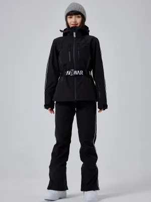 Women's Slim Belted Ski Suit