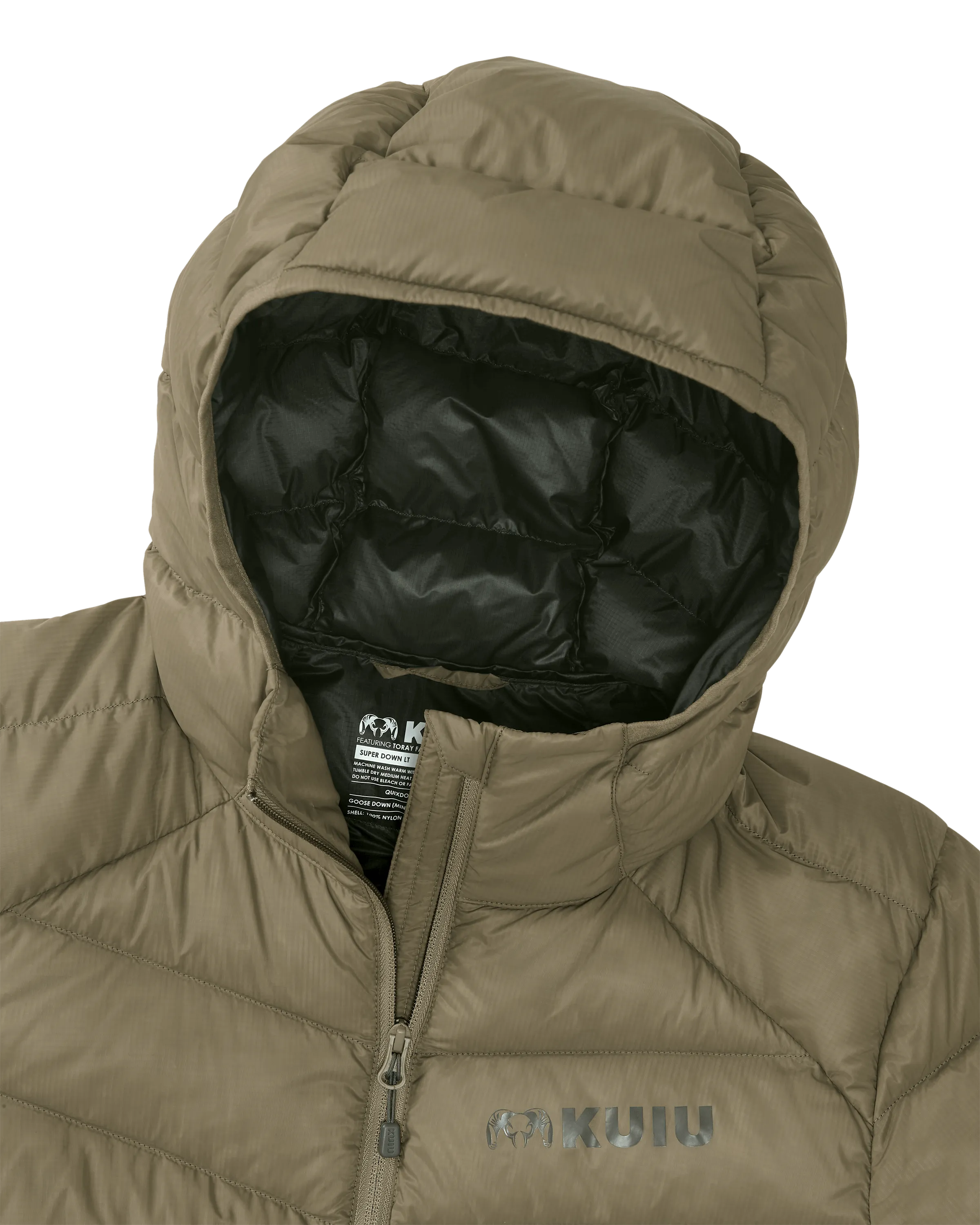 Women's Super Down LT Hooded Jacket | Khaki